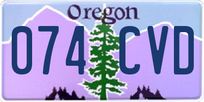 OR license plate 074CVD