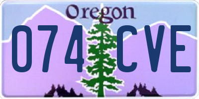 OR license plate 074CVE