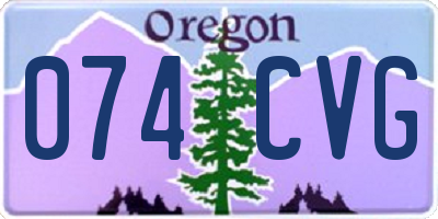OR license plate 074CVG