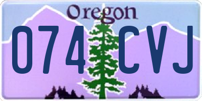 OR license plate 074CVJ