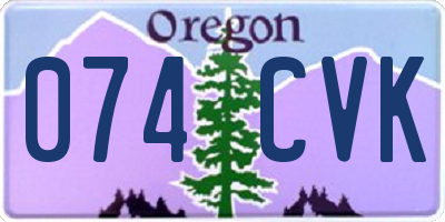 OR license plate 074CVK