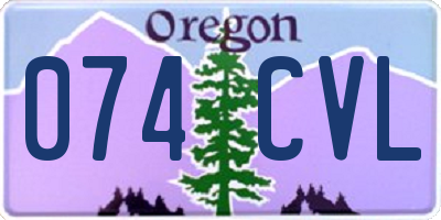 OR license plate 074CVL