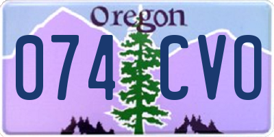 OR license plate 074CVO