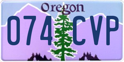 OR license plate 074CVP