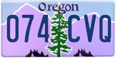 OR license plate 074CVQ