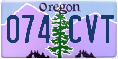 OR license plate 074CVT