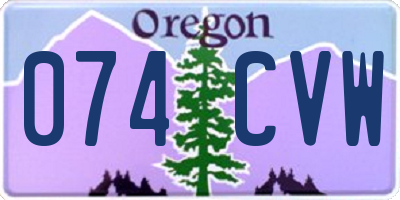 OR license plate 074CVW