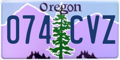 OR license plate 074CVZ