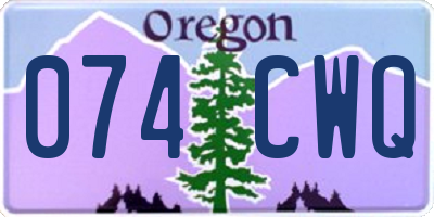 OR license plate 074CWQ