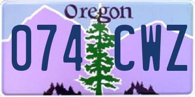 OR license plate 074CWZ