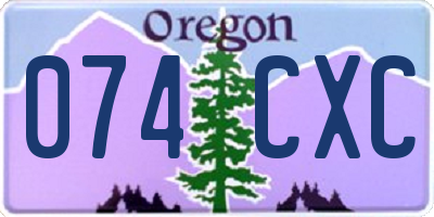 OR license plate 074CXC
