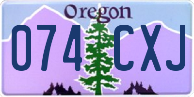 OR license plate 074CXJ
