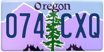 OR license plate 074CXQ