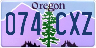OR license plate 074CXZ