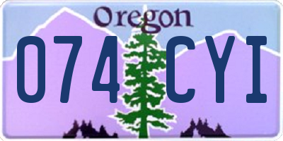 OR license plate 074CYI