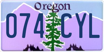 OR license plate 074CYL