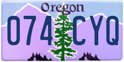 OR license plate 074CYQ