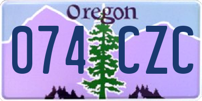 OR license plate 074CZC
