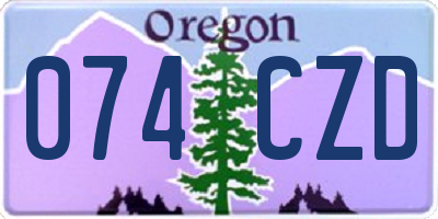OR license plate 074CZD