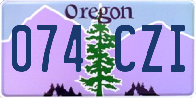 OR license plate 074CZI