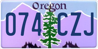 OR license plate 074CZJ