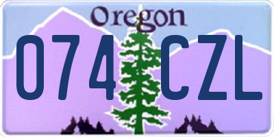 OR license plate 074CZL