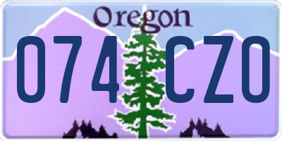 OR license plate 074CZO