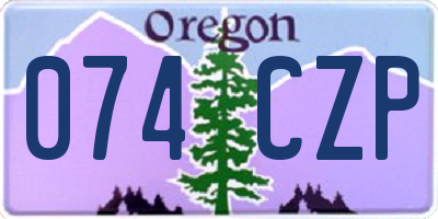 OR license plate 074CZP