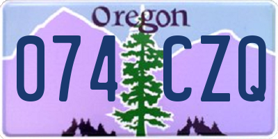 OR license plate 074CZQ