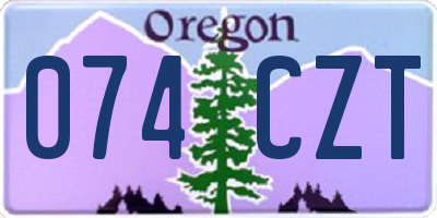 OR license plate 074CZT