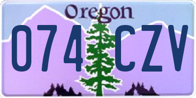 OR license plate 074CZV