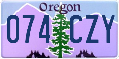 OR license plate 074CZY