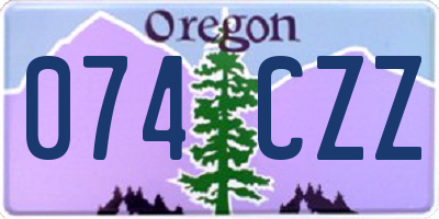 OR license plate 074CZZ
