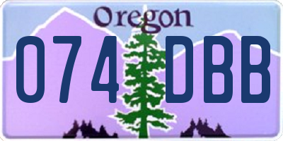 OR license plate 074DBB