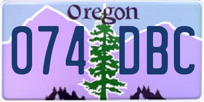 OR license plate 074DBC