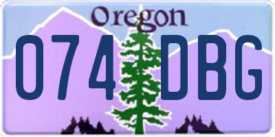 OR license plate 074DBG