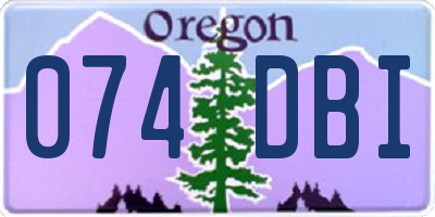 OR license plate 074DBI