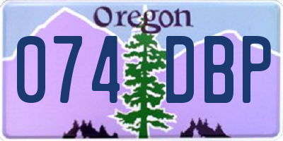 OR license plate 074DBP