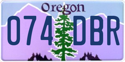 OR license plate 074DBR