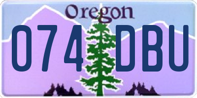 OR license plate 074DBU