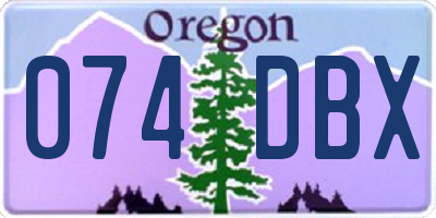 OR license plate 074DBX