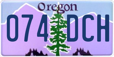 OR license plate 074DCH