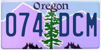 OR license plate 074DCM