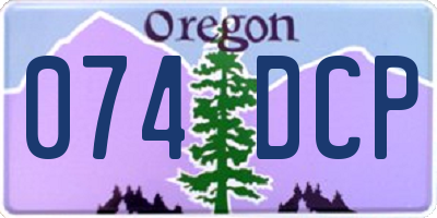 OR license plate 074DCP