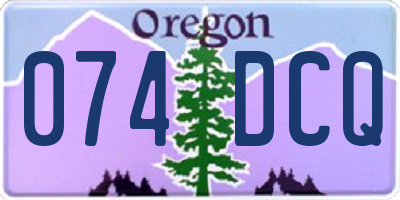 OR license plate 074DCQ