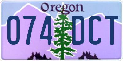OR license plate 074DCT