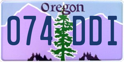 OR license plate 074DDI