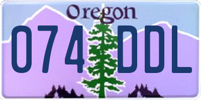 OR license plate 074DDL