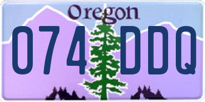 OR license plate 074DDQ