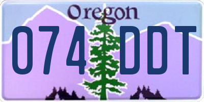 OR license plate 074DDT